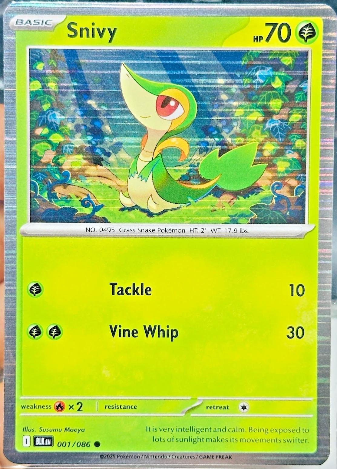 Black Bolt Snivy [Poster-Holo] Pokémon card